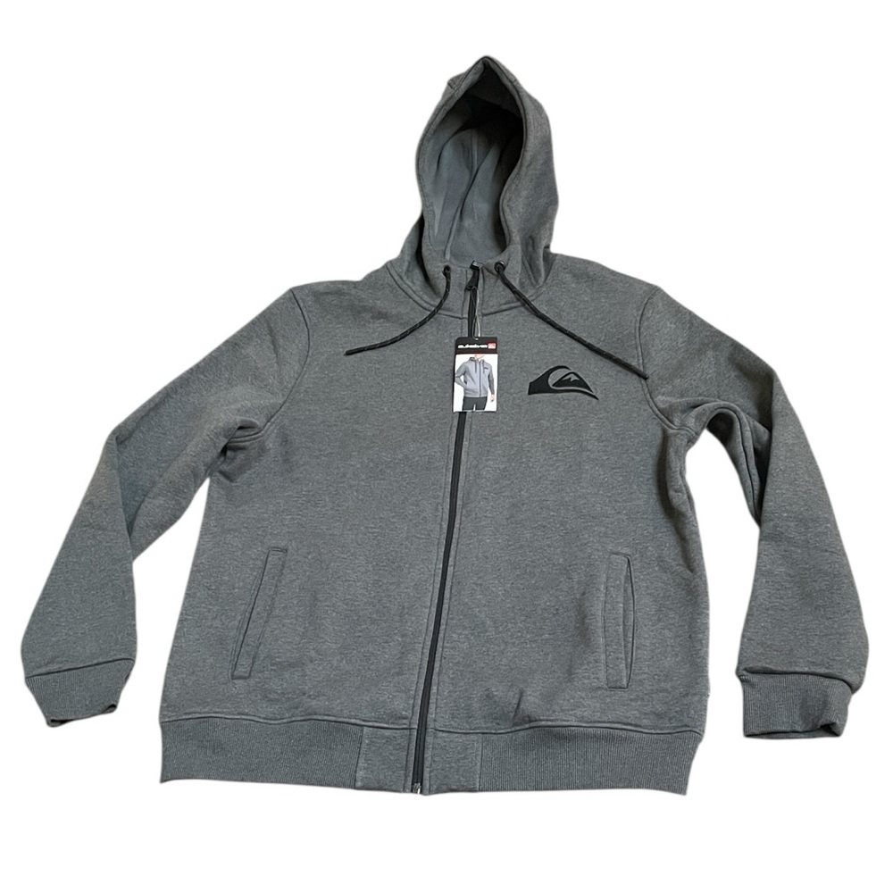 Quiksilver Mens Fleece Zip-Up Hoodie Sweater